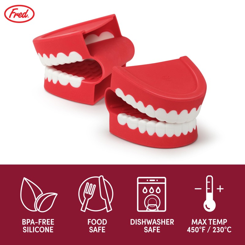 Genuine Fred Chomp Pot Holders, Oven Mitts, Set of 2,