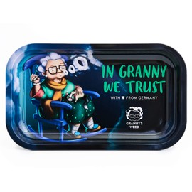 Granny's Exclusive Rolling Tray aus Metall | 27 x 16,5cm | Zum Drehen | Hochwertiges Design