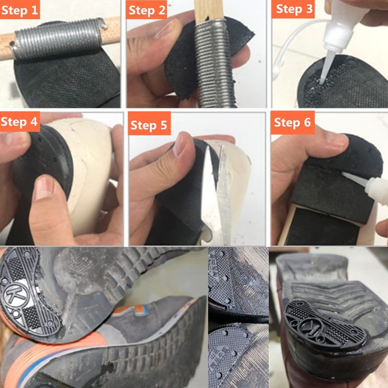 40 pcs Heel Plates Shoe Heel Taps Rubber Tips Sole