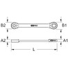 KS Tools 503.4353 GEARplus Double ring ratchet spanner, E10xE12