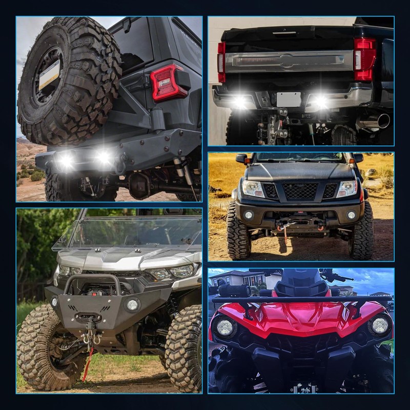 ACEC SHOP Flush Mount LED Light Pods, 2PCS 54W 5Inch