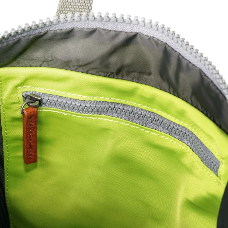 Roka London Canfield B Small Recycled Nylon Lime Backpack
