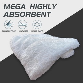 FEZTGVOFA Microfibre Towel for Makeup Brushes, White Reusable Cleaning Towel, Absorbent Soft Fabric 40cm x 40cm, Ideal for Gently Cleaning Delicate Brushes and Maintaining Makeup Hygiene