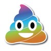 Magnet Me Up Rainbow Poop Emoticon Magnet Decal, Cute Self-Expression