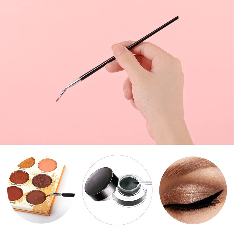 6 Piece Eyeliner Makeup Brush, Angled Eyeliner Concealer, Flat Thin