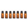 OHEETU 6Pcs 20ML Empty Amber Glass Essential Oil Bottles with