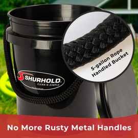 Shurhold 2464 Deluxe One Bucket System - Ultimate Cleaning Kit with 5 Gallon Bucket, Grit Guard, Lid, and Storage Caddy, Black