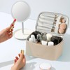 KITENROM Makeup Bag Portable Travel Cosmetic Bag with Brush Holder，Waterproof
