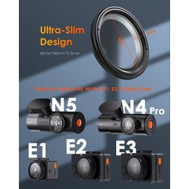 Vantrue 40mm Ultra-Slim CPL Circular Polarizer Filter for Vantrue N5, N4 PRO, N2X, S1 Pro, E1, E2, E3 Dash Cam, Reduce Glare and Reflection, Enhance Contrast