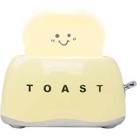 YUN FROG Cute Cartoon Toaster Night Light Table Lamp Desktop Lighting Ornaments Nursery Kids Toys LED Nightlight Gifts Bedroom Decor Yellow