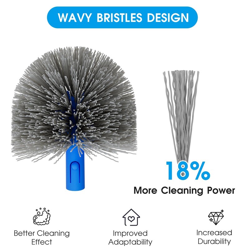 TidyMister Small Pool Brush Head for Cleaning Narrow Corners Steps,