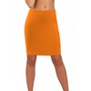sesto senso Women's Underskirt Knee-Length Tight Petticoat Viscose Silk, orange