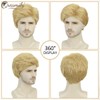 Creamily Mens Wigs Short Hair, Mens Hair Replacement Wig Realistic