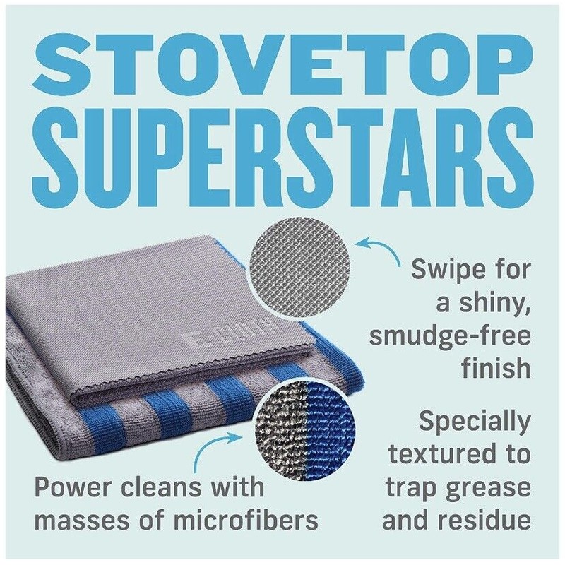 E-Cloth Range & Stovetop Microfiber Cleaning Cloth Set