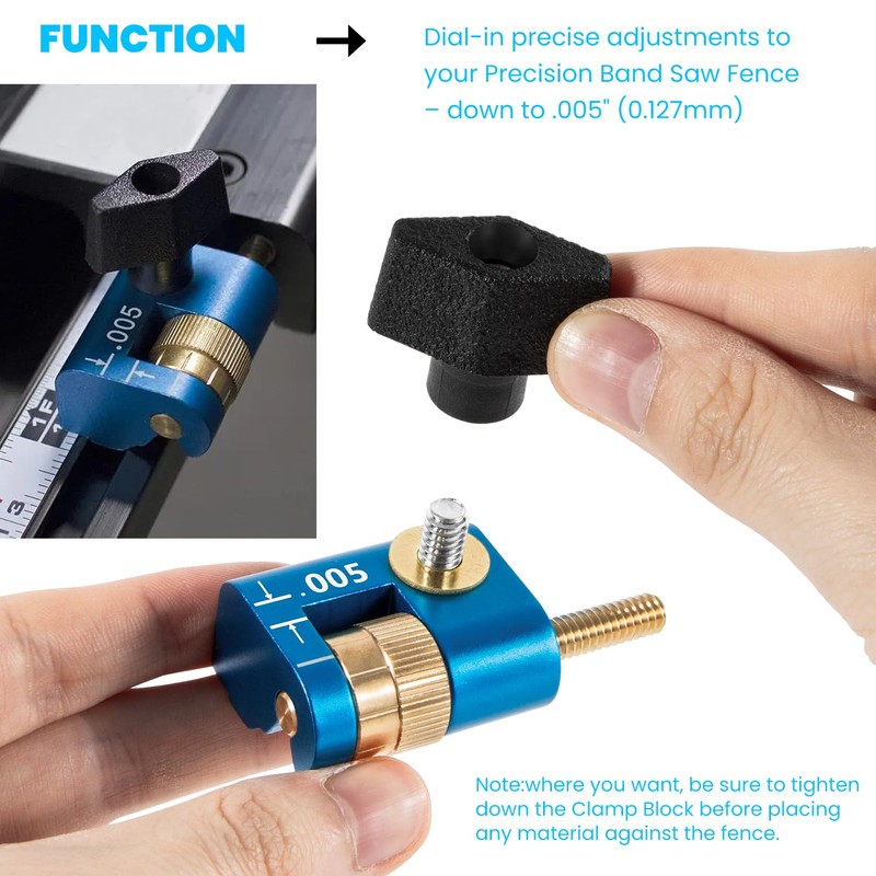 KMS7215 Micro-Adjuster Compatible with Band Saw and Router Table Fences