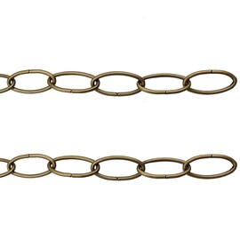 36 inches Long 11 Gauge Steel Chain Extension for Hanging Plants Strong Hold with S-hook for connection, Max Load of 40 Pounds (2 Packs, Antique Brass)