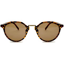 [SPEED ADDICT] METAL BRIDGE CROWN PANTO BOSTON SUNGLASS（メタルブリッジクラウンパントボストンサングラス）艶消しべっ甲/GOLD × BROWN