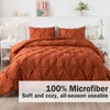 Andency Burnt Orange Terracotta King Size Comforter Set, 3 Pieces