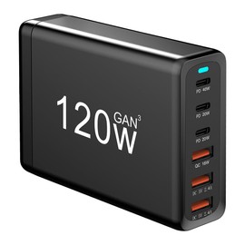 VOANZO 120W Multi-Port GaN Fast USB Type C Multi-Port Charger