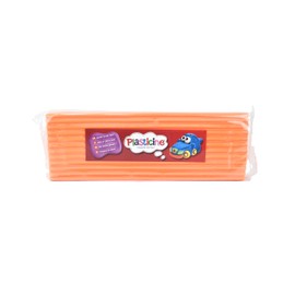 Plasticine One Colour Slab 400g - Fluro Orange, Modelling Clay for Professional Animators and Model Makers, Easy to Shape and Mould, Make Sculptures, Models and Stop-Motion Animations