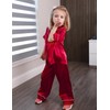 Arshiner Girls Pajamas Silk Satin Button Down Pjs 2 Piece