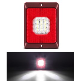 Partsam RV Tail Light Module Reverse Backup Lights Clear Lens 12V IP67 Waterproof Sealed Surface Mount Replacement for RV/Camper/Trailer Double/Triple LED Tail Lights