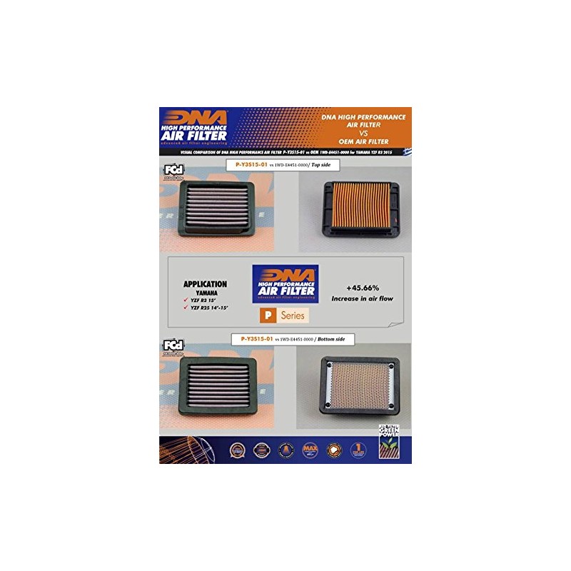 DNA High Performance Air Filter Compatible for Yamaha YZF R25