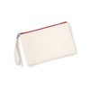 Westford Mill W520 Canvas Wristlet Pouch, Natural / black