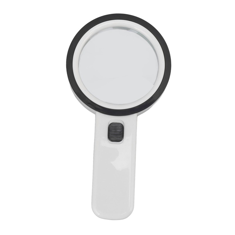 30X Handheld Large Magnifying Glass UV Banknote Inspection Magnifying Glass