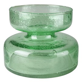 HomArt Seeded Glass Bulb Decorative Vase, 5-inch Diameter, Green