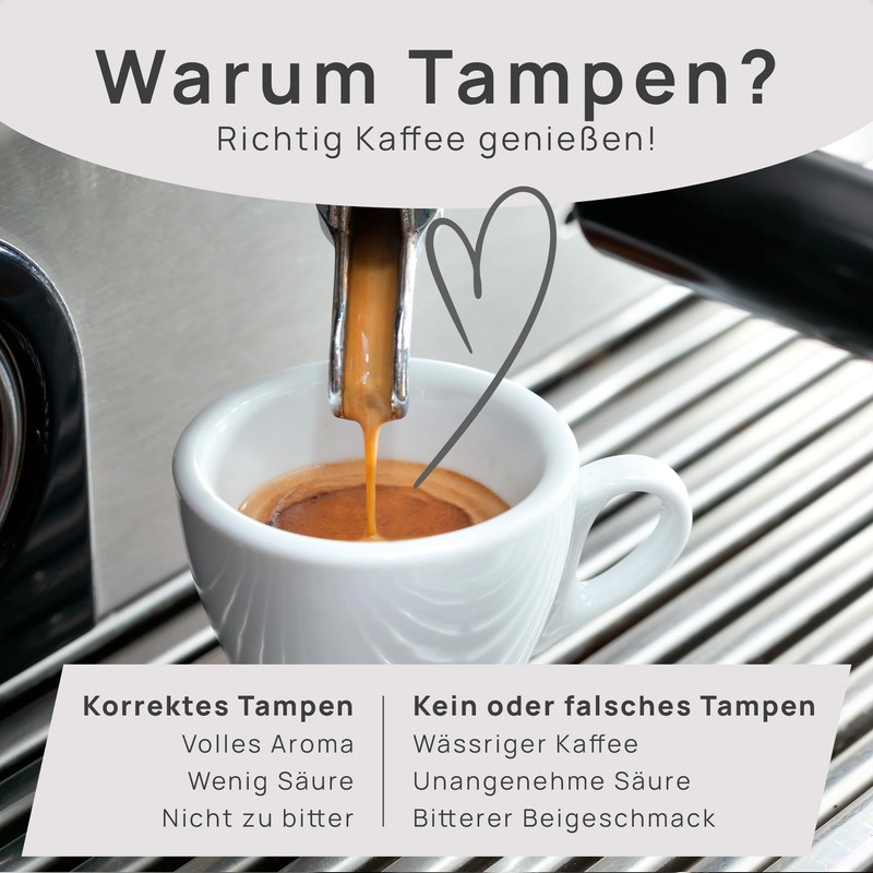 NATUMO Espresso Tamper 58 mm, Pressure Regulating (15 kg /