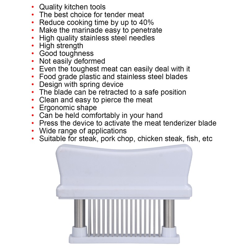 Meat Tenderizer Food Grade 48 Stainless Steel Needles Meat Cutter