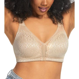 HACI Women's Full Coverage Minimizer Bra Non Padded Wirefree Full Figure Plus Size Bras for Large Bust(36DD, Toffee)