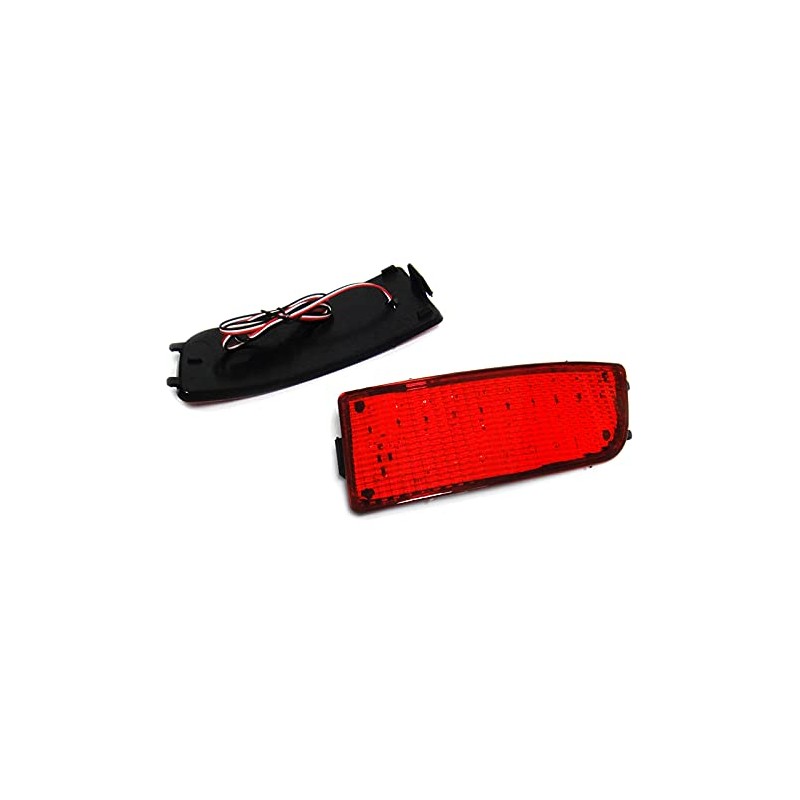 RZG 2x Red Lens Rear Bumper Reflector LED Fog Tail