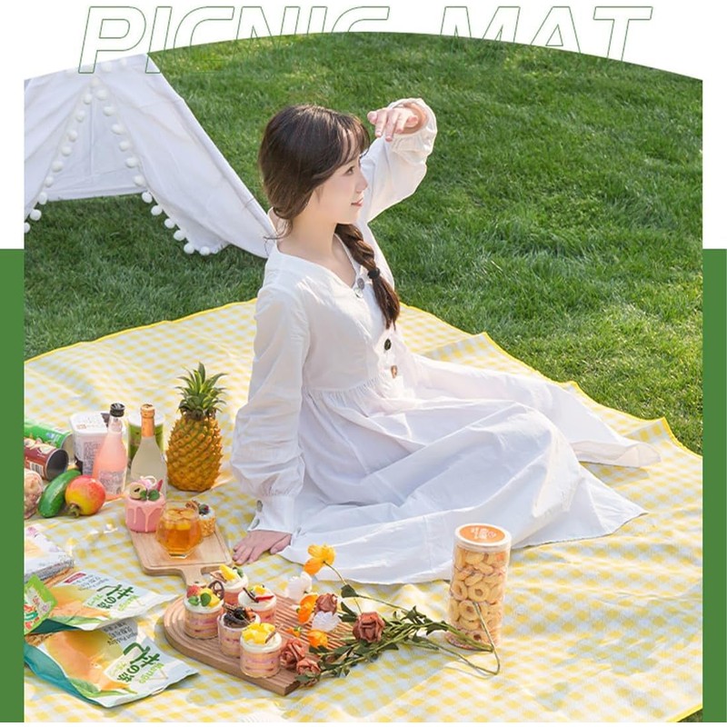 WADY Picnic Blanket Waterproof Foldable in Large 80x60in and Extra