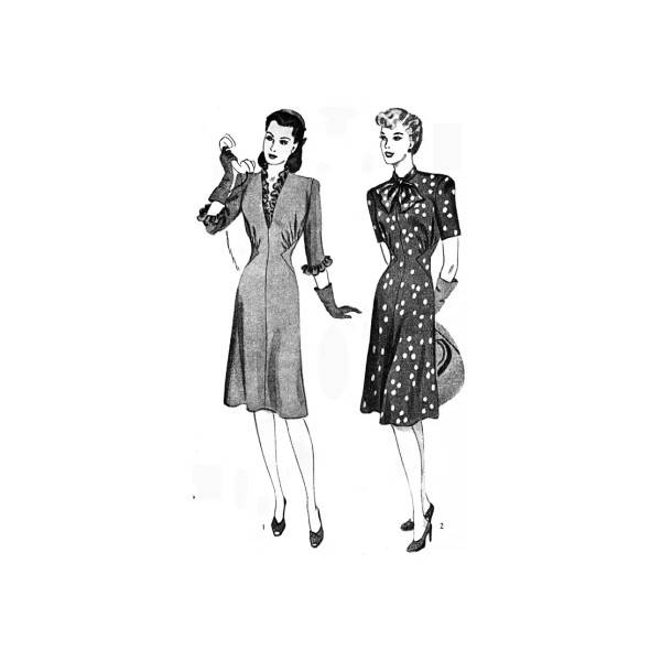 Past Patterns 4949 - 1940s Slim Dress Sewing Pattern bust