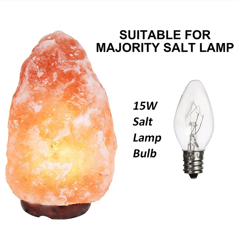 OHLGT Salt Lamp Light Bulbs 15 Watt 6 Pack, Himalayan