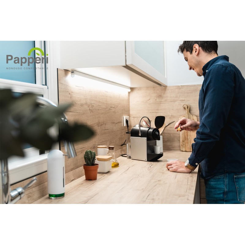PAPPERI® 100 Coffee Cups 80ml Biodegradable and Compostable Made from