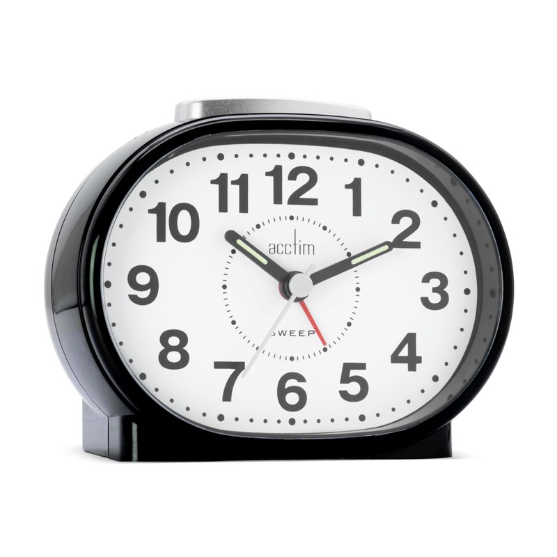 Acctim 15563 Lila Sweep Alarm Clock in Black