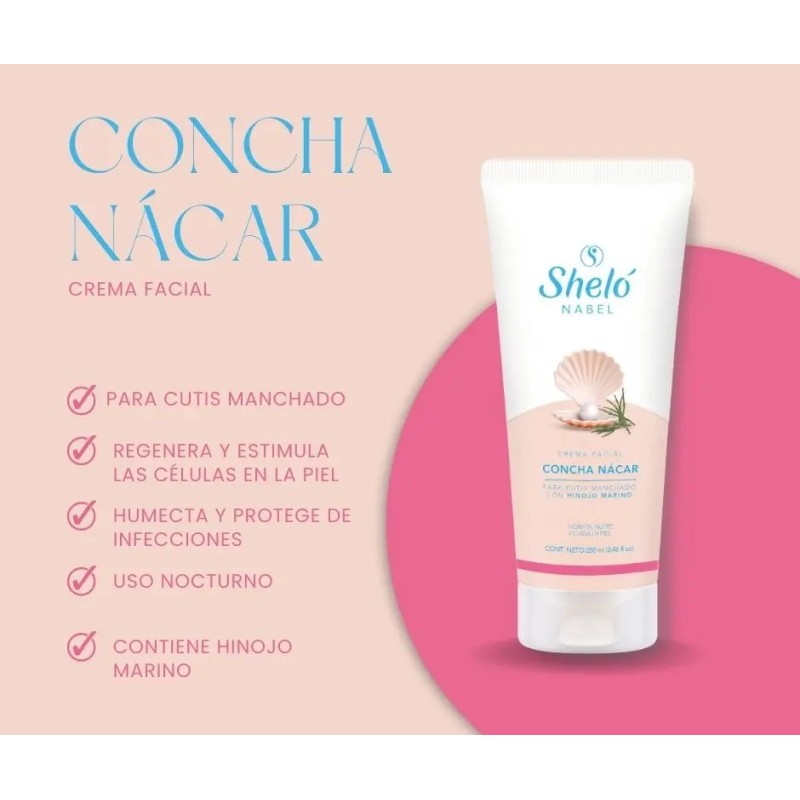 Crema Concha Nacar Shelo Nabel Piel Manchada Eimperfecciones