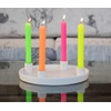 Pack of 16 Taper Candles Neon Green, Candles, Crown Candles,