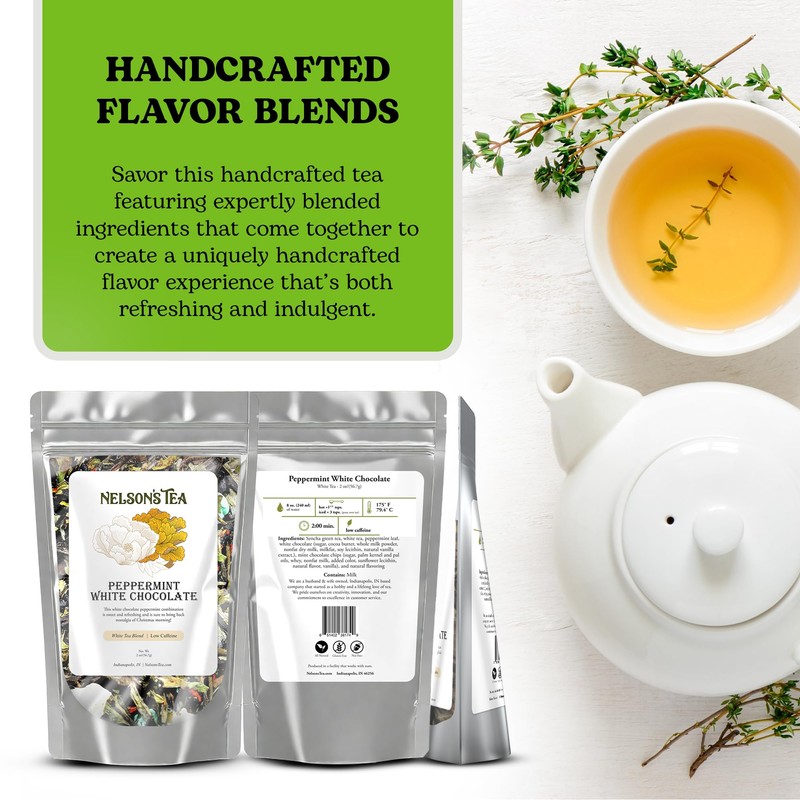 Nelson's Tea - White Chocolate Peppermint Loose Leaf Tea -