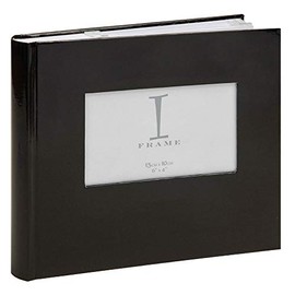 Photo Album 160 4x6 Black Landscape Pictures - Memories Slip in Photos with Personalising Window