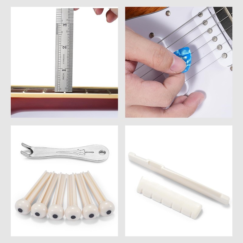 25PCS Acoustic Guitar Accessories Kit, PogoLab Guitar Tool Changing Kit
