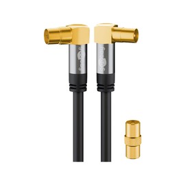Goobay Antenna Cable (135 dB) (M/F) w/Adapter 5M - Black