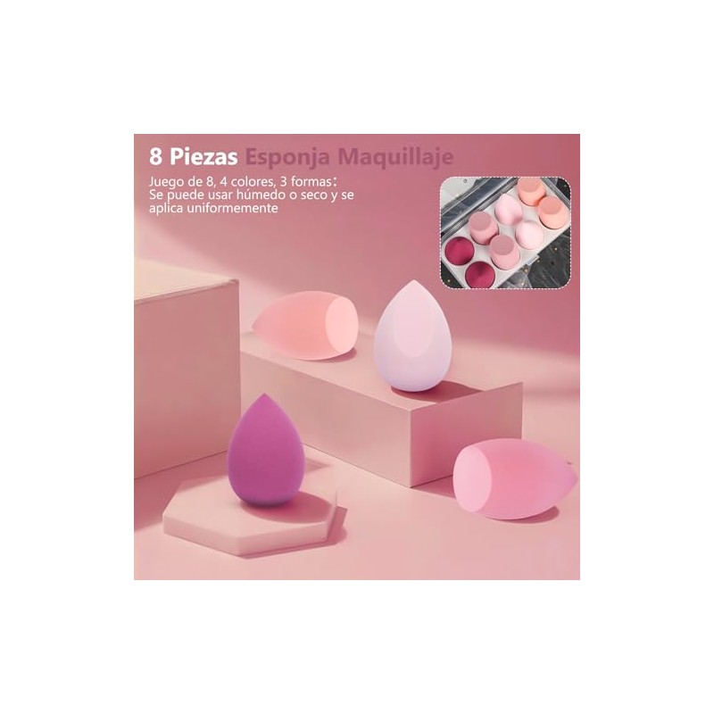 DUAIU - Set de 4 esponjas de maquillaje para difuminar