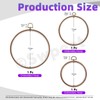 Swpeet 3Pcs 4/ 6.1/ 7.7 Inches Circle Embroidery Hoops Kit,