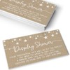 Printed Party Gift Display Insert Cards, Rustic Kraft, Set of