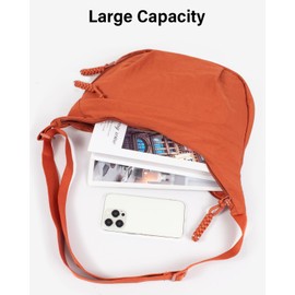 Crossbody Bag For Women & Young Girls Stylish Casual Pretty Lightweight Gifts For 70s 80s 90s 00s Y2k Daughter Girlfrend Adjustable Strap More Ways Wear (Orange)