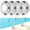 4pcs Pool Ladder Escutcheon, Stainless Steel Escutcheons Plates Pool Escutcheon